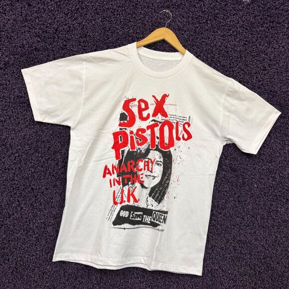 Sex Pistols Anarchy in the UK Record Cover Punk Band Tshirt Size Large - Picture 3 of 5